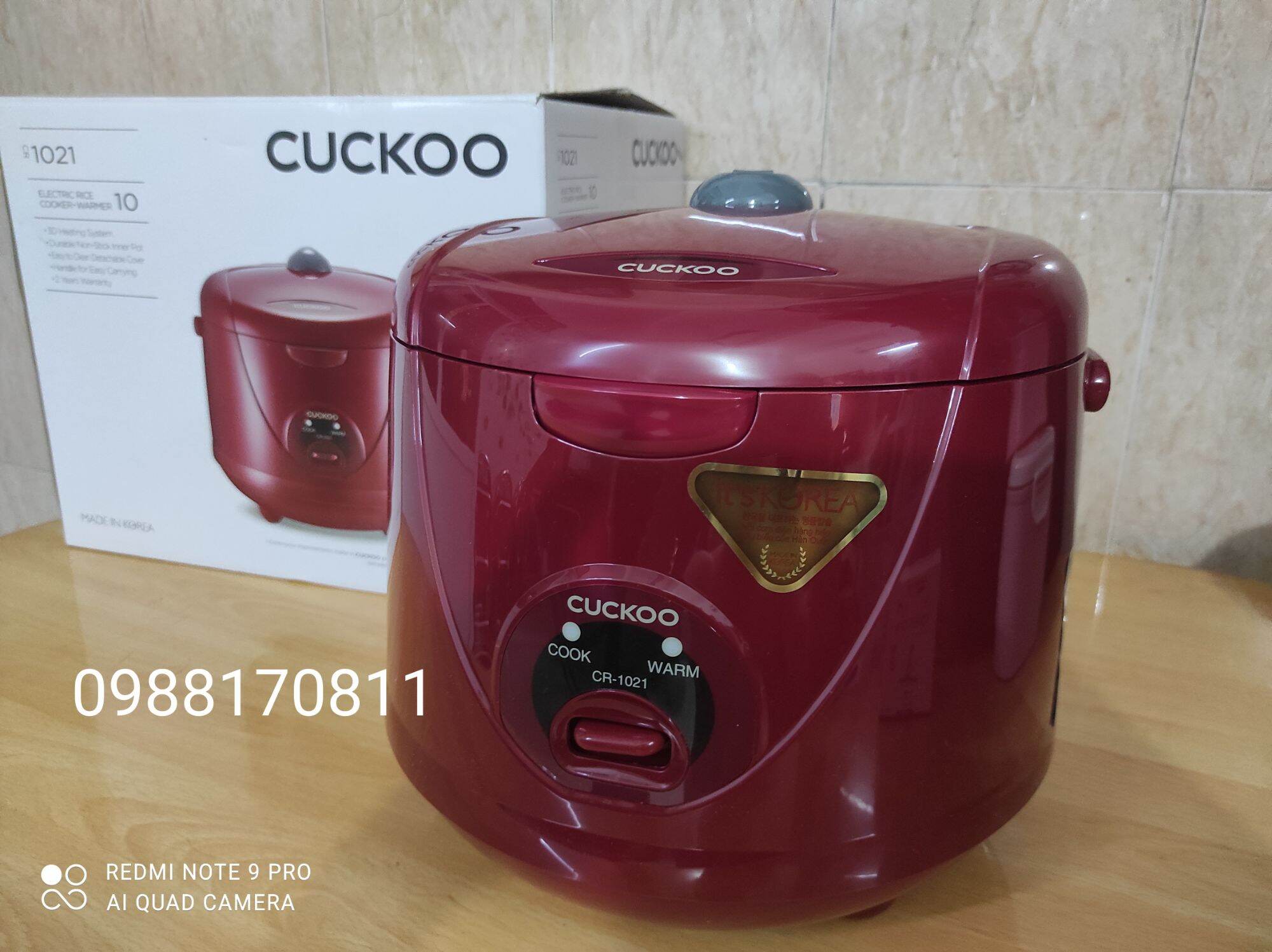 Nồi cơm điện Cuckoo CR1021 đỏ/trắng 1.8L