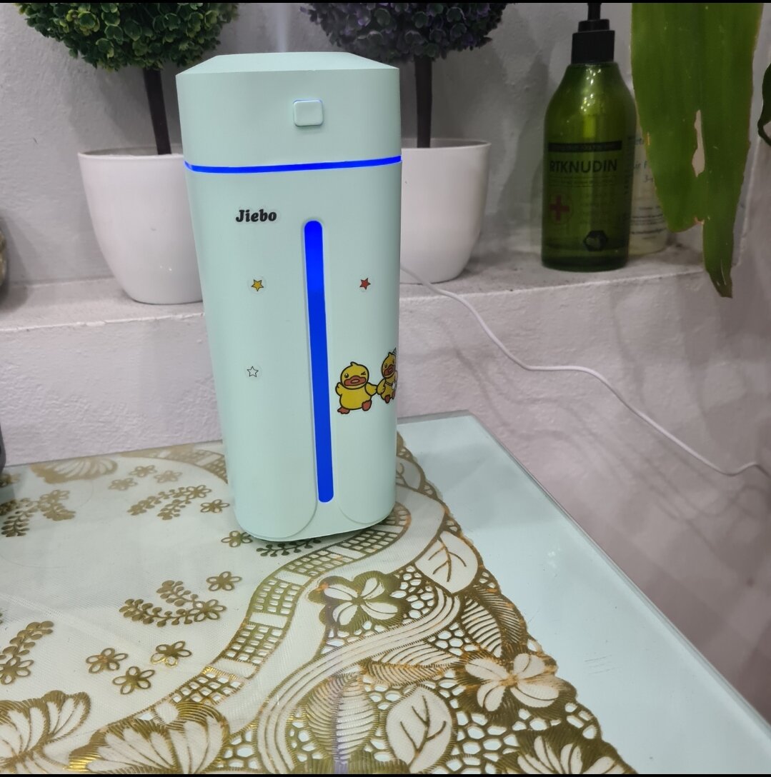 Máy xông tinh dầu phòng ngủ jiebo làm thơm phòng có đèn led thay thế đèn ngủ siêu cute
