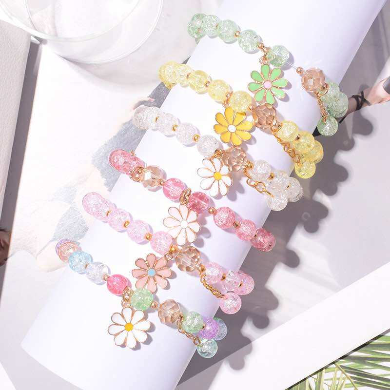 Vòng tay đá thạch anh tuyết, vòng tay thời trang size 8ly