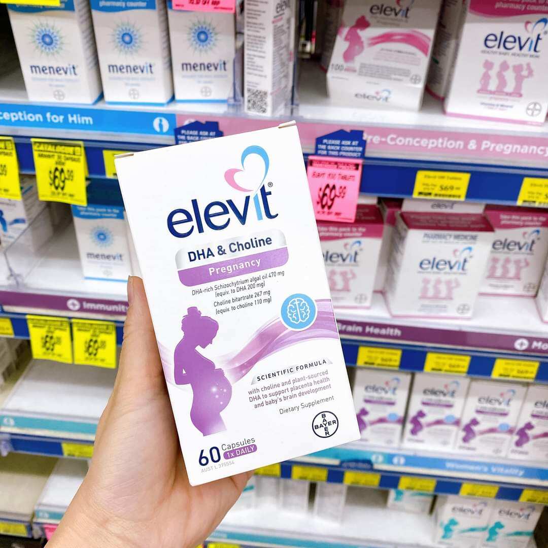 Elevit DHA & choline for pregnancy breastfeeding 60 viên