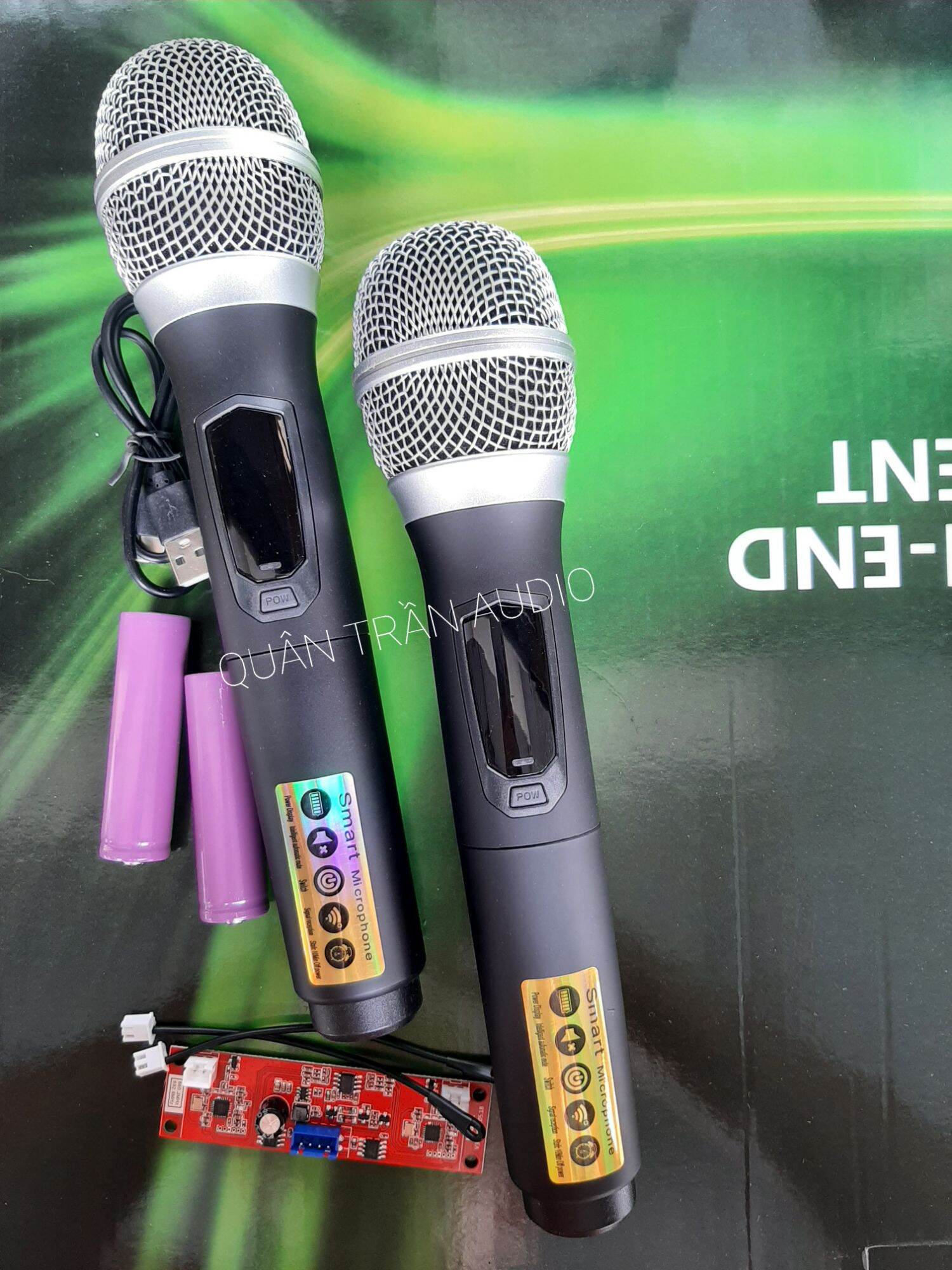 Micro loa kéo tần số uhf cao cấp pin sạc