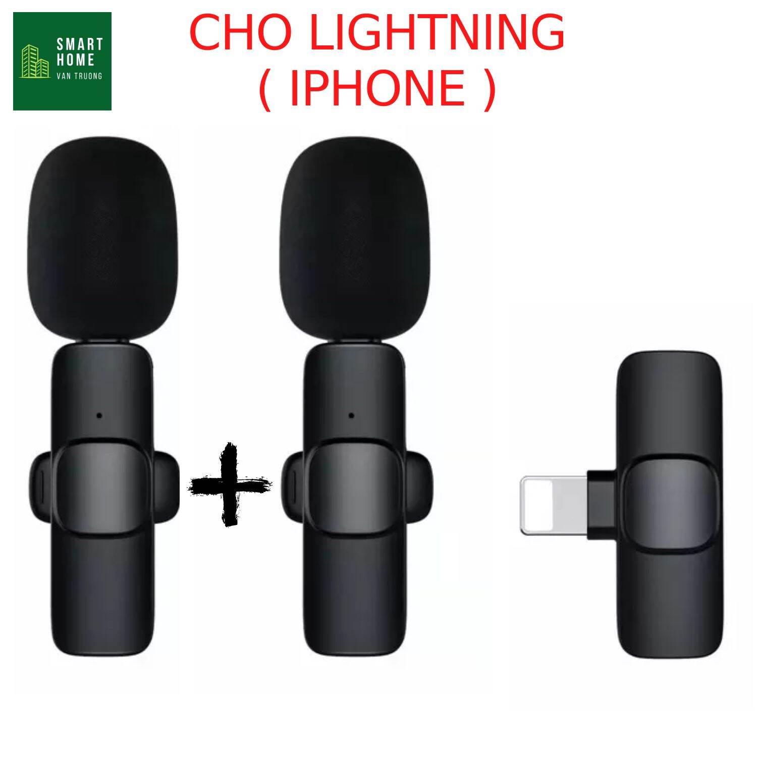 Micro cài áo không dây cho Android, Iphone (loại 2 mic) giúp thu âm live stream quay video siêu rõ nét