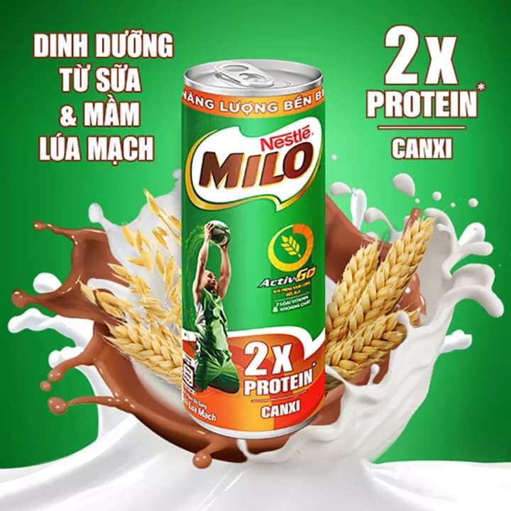 sữa milo lon (1 thùng 24 lon ×240ml)