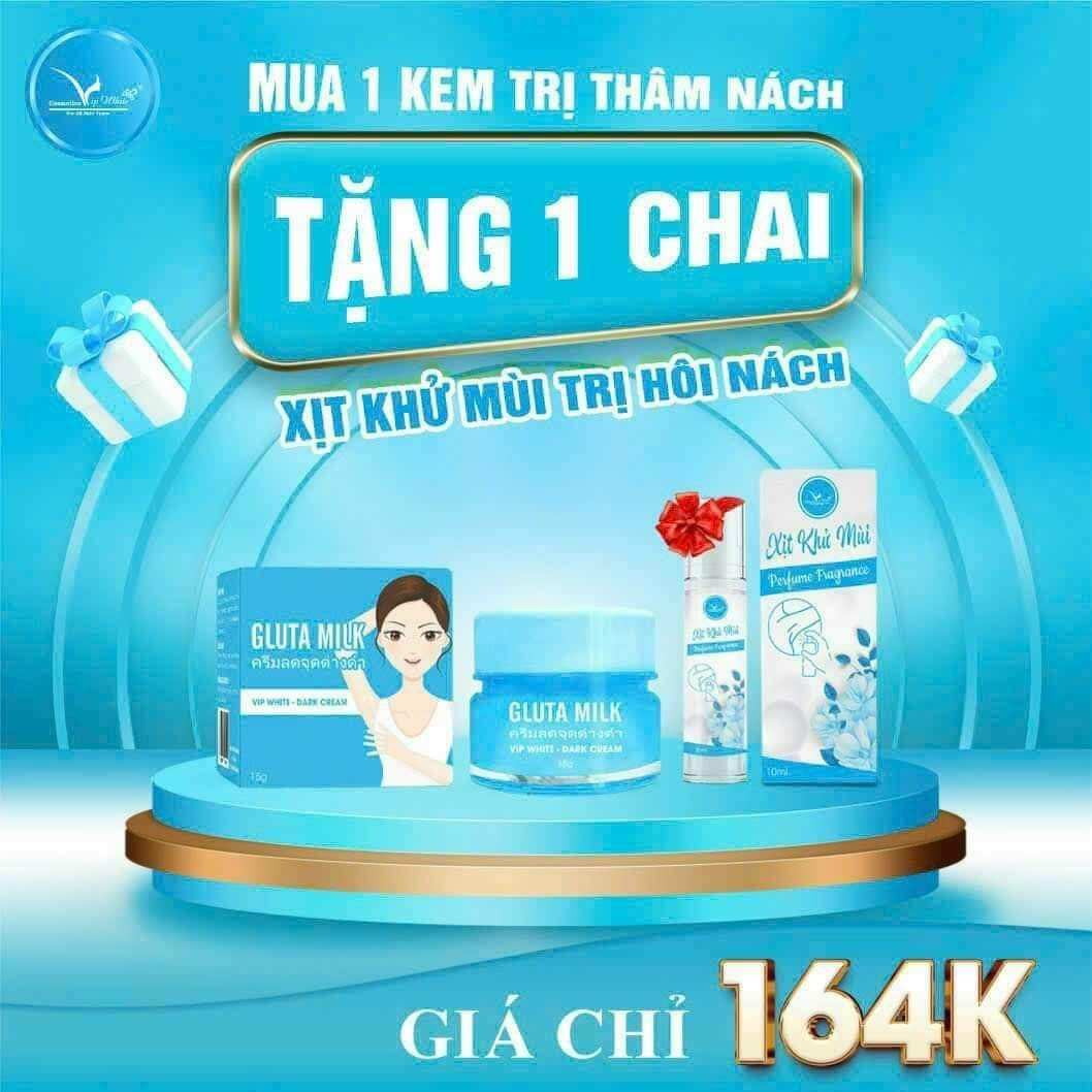 KEM THÂM NÁCH GLUTA MILK SIÊU HOT TIKTOK ĐÃ CÓ MẶT SHOP EM. Mua 1 HŨ TẶNG 1 TUÝT nha