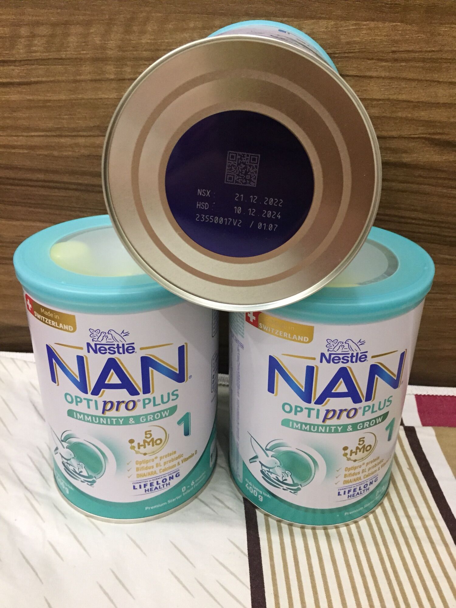 Sữa Bột Nestle Nan Optipro Plus 5HMO số 1 - Hộp 400g ( Sản xuất tại Thuỵ Sĩ)