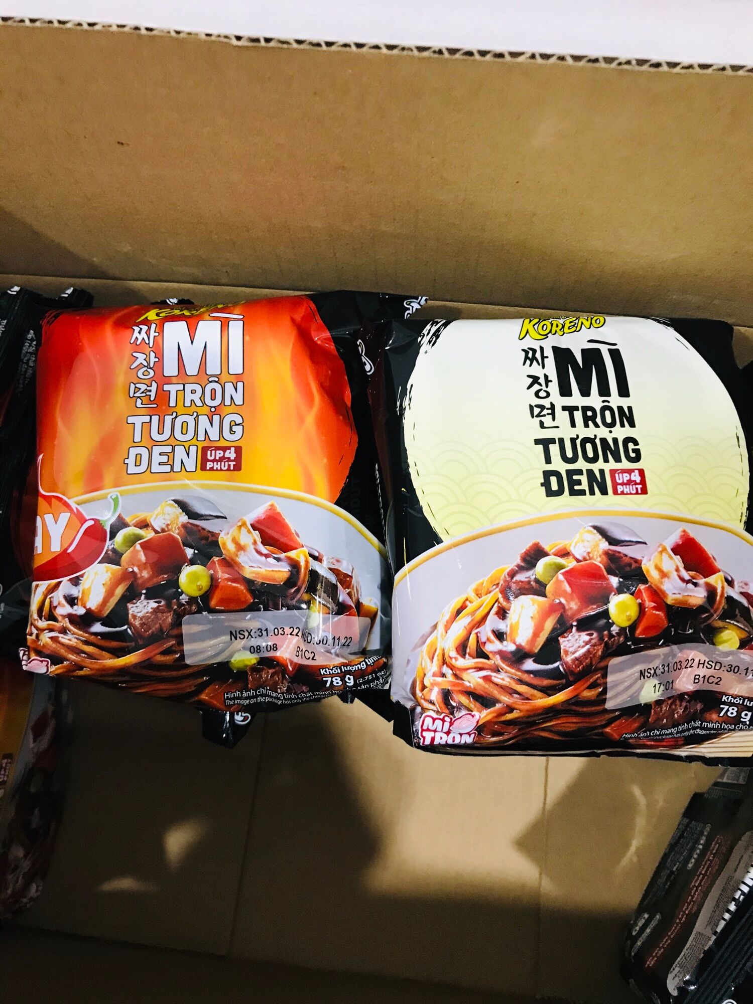 Mì trộn tương đen Koreno 78g