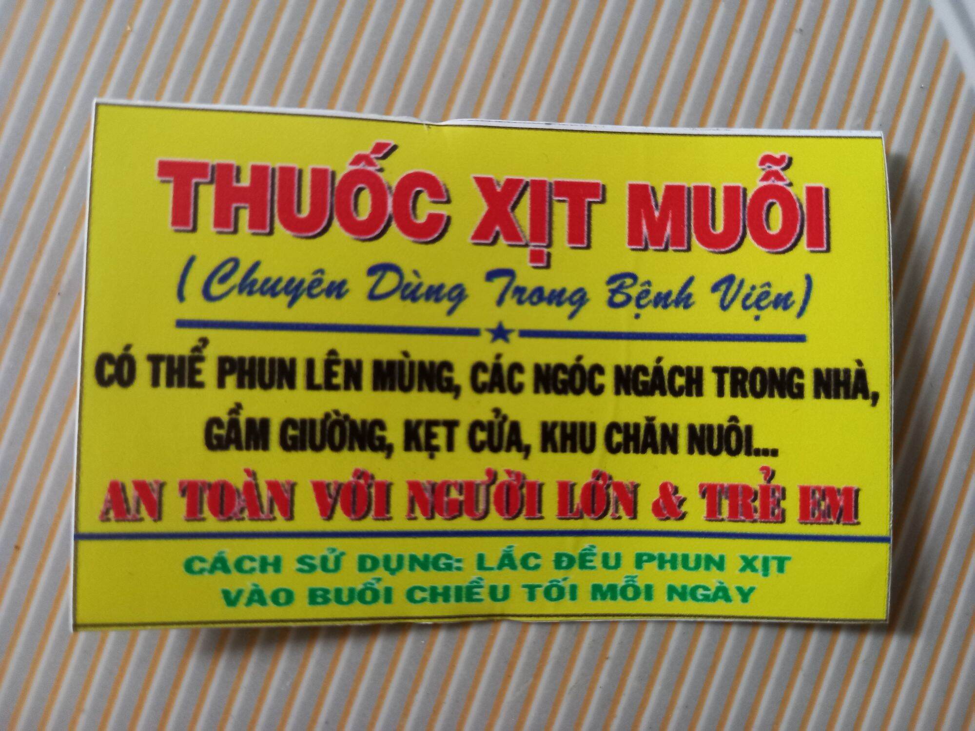 Thuốc diệt muỗi  trong  bệnh viện