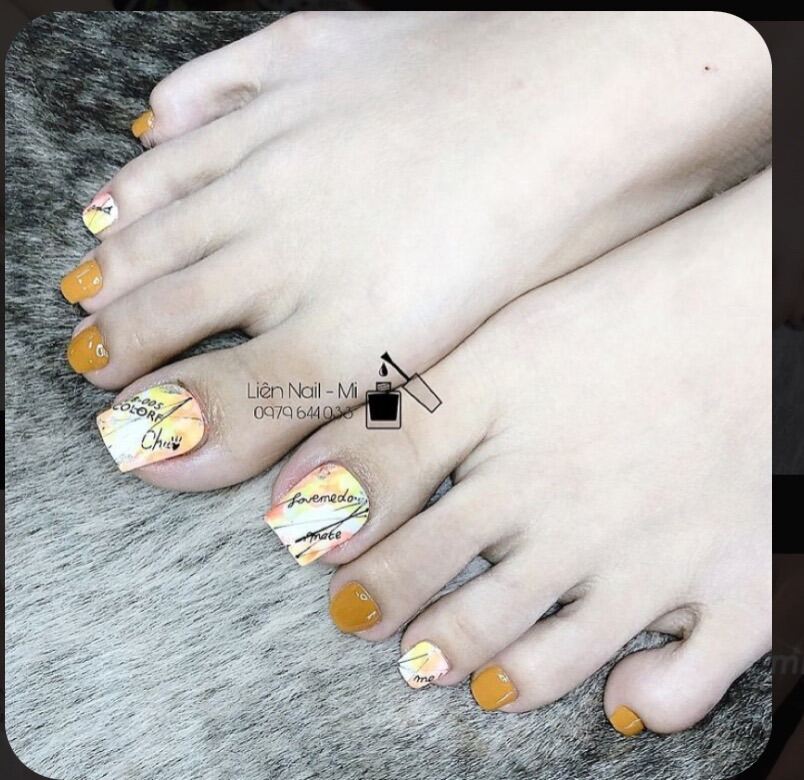 Mách bạn 92 nail chân màu vàng mới nhất  thdonghoadian