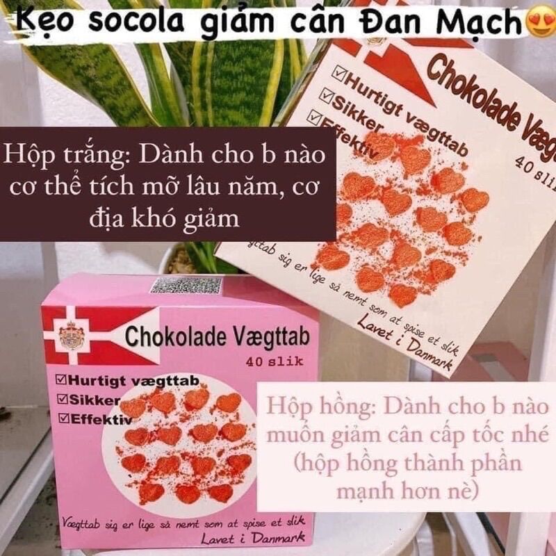 Kẹo socola giảm cân Đan Mạch Chokolade Vaegttab Bibico