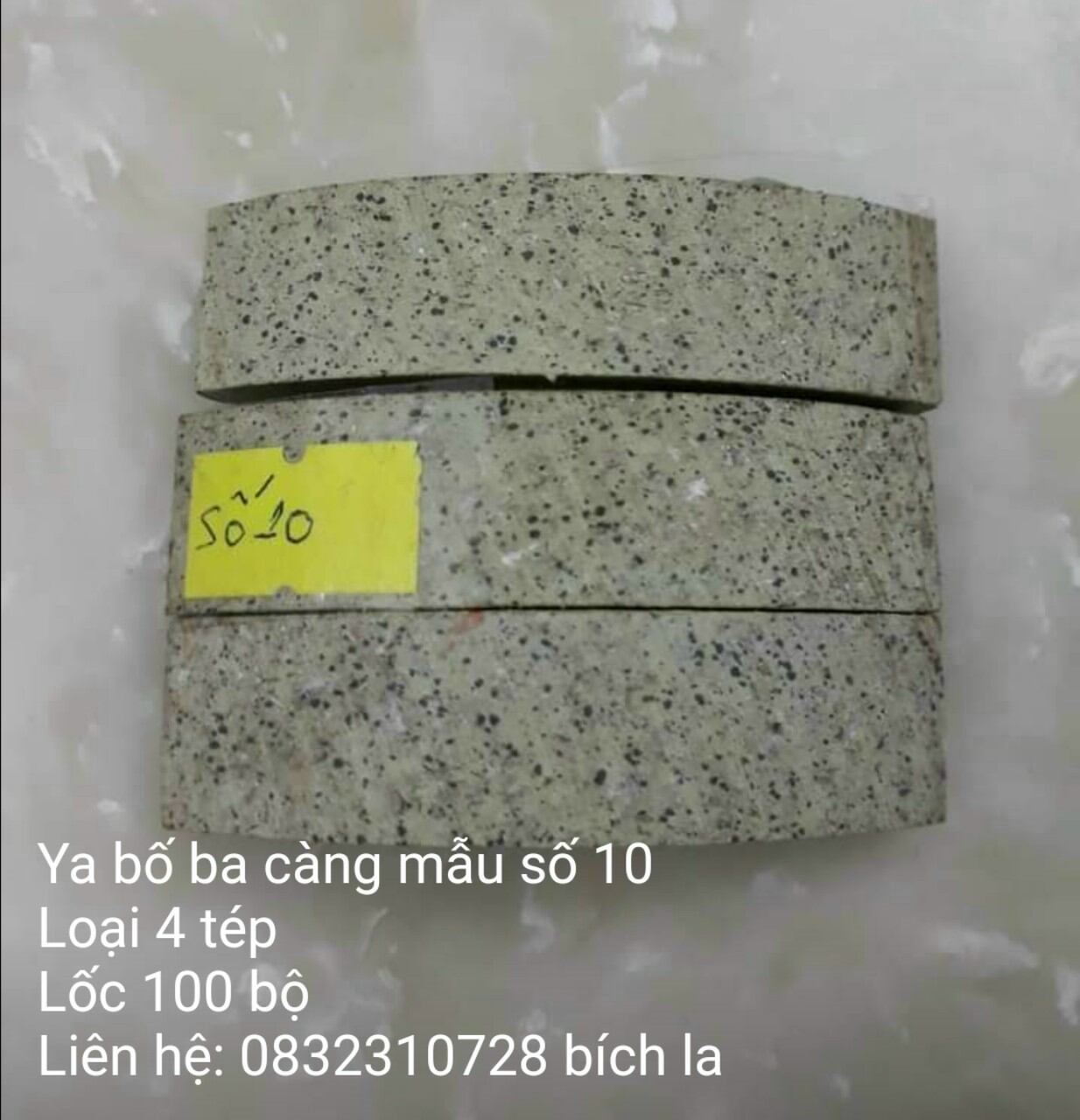 DA BỐ BA CÀNG XE MÁY SỐ MS 10 MÀI XANH HẠT ĐEN