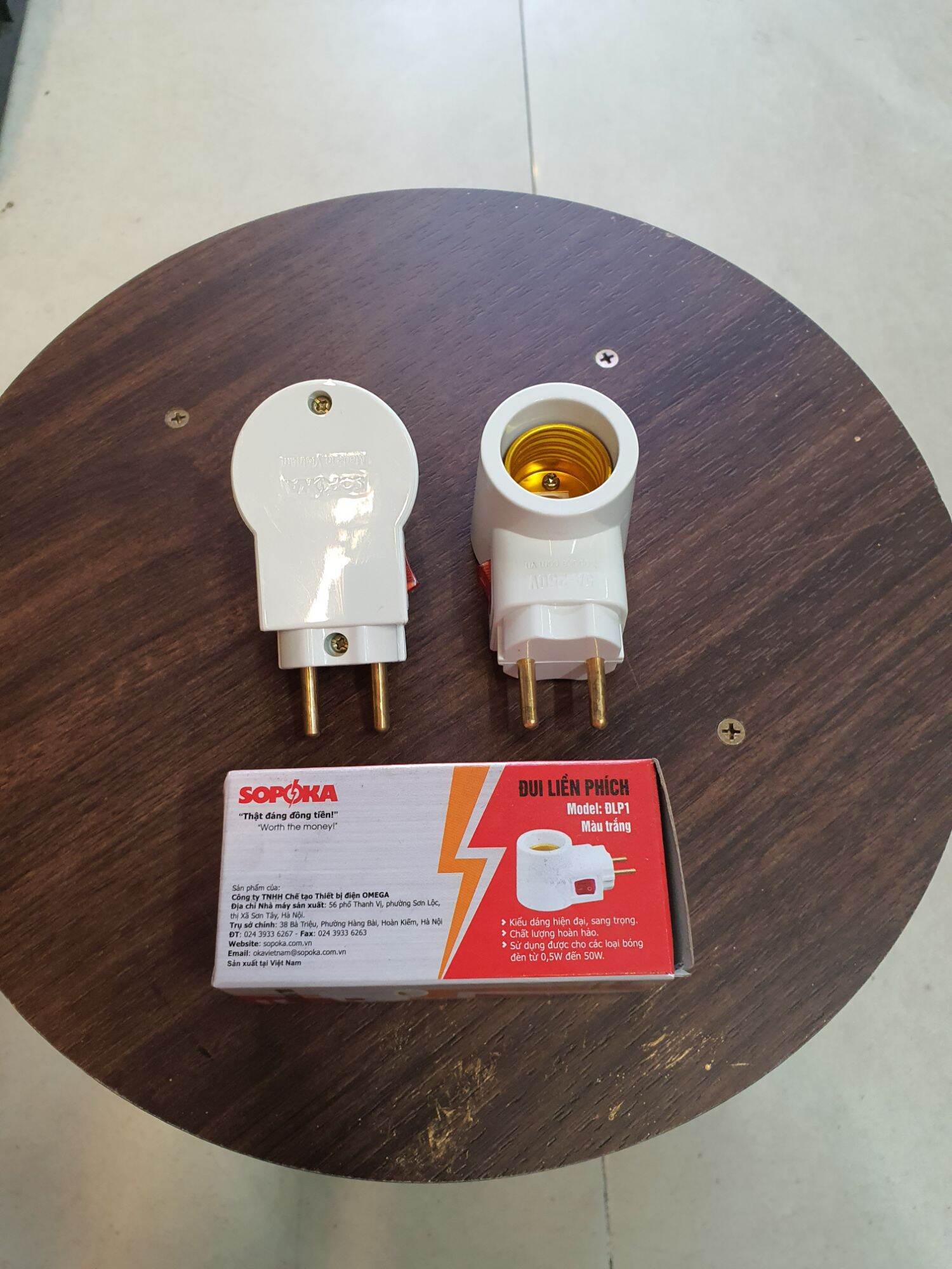 Phích cắm liền đui e27 có công tắc