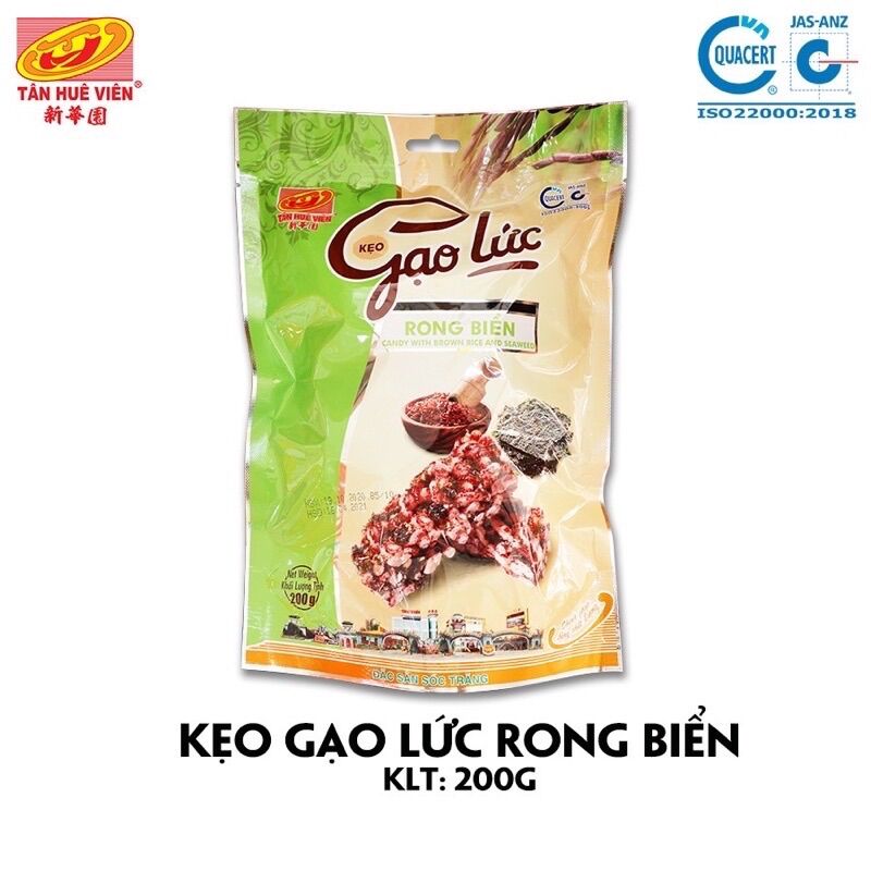 Kẹo gạo lứt rong biển tân huê viên 200gr