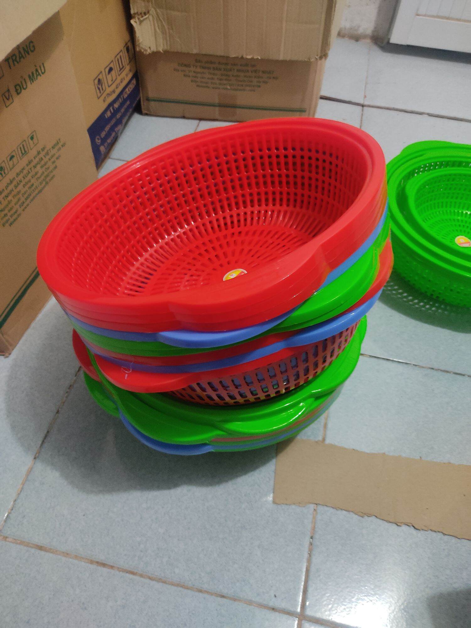 Rổ rửa rau đựng hoa quả có 3 size lựa chọn hàng Cao cấp việt nhật