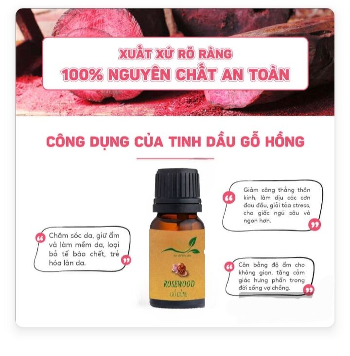 Tinh Dầu Thơm Phòng Dầu Massage Gỗ Hồng 10ml