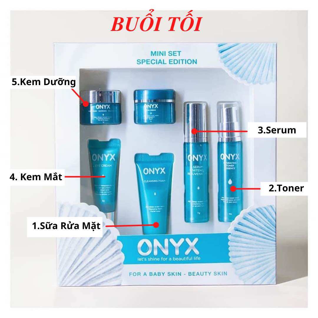 Bộ Set Mini 6 Món Dưỡng Trắng Da ONYX Cosmetics Bảo Thy