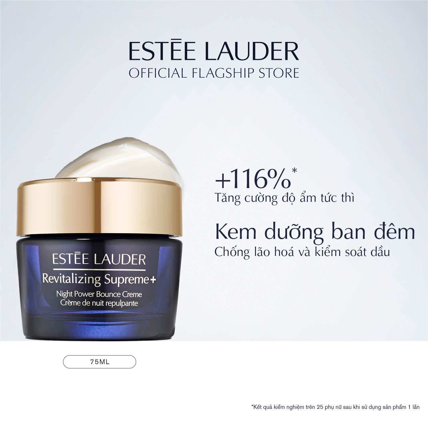   MỚI  Kem dưỡng ẩm collagen phục hồi ban đêm Estee Lauder Revitalizing Supreme+ Night Power Bounce Creme 75ml -  với đa tác động chống lại quá trình lão hóa bao gồm nâng cơ và tăng độ săn chắc 