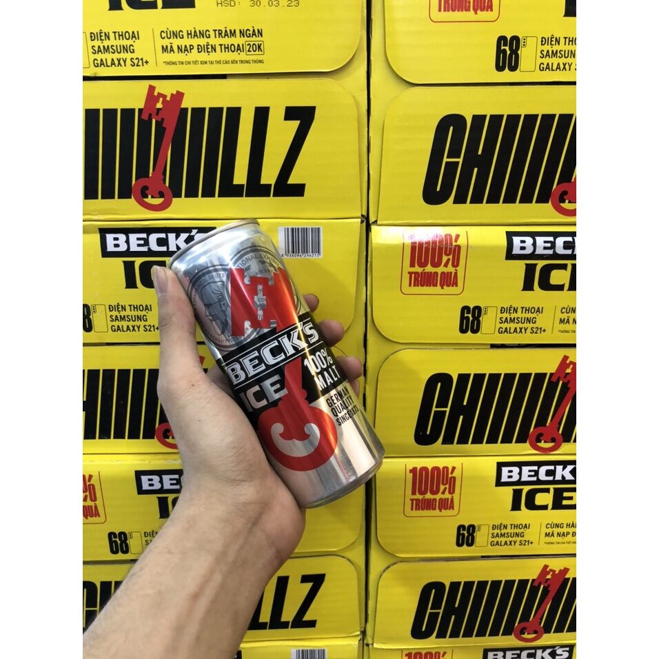 Thùng 24 lon bia Beck' Ice 330ml