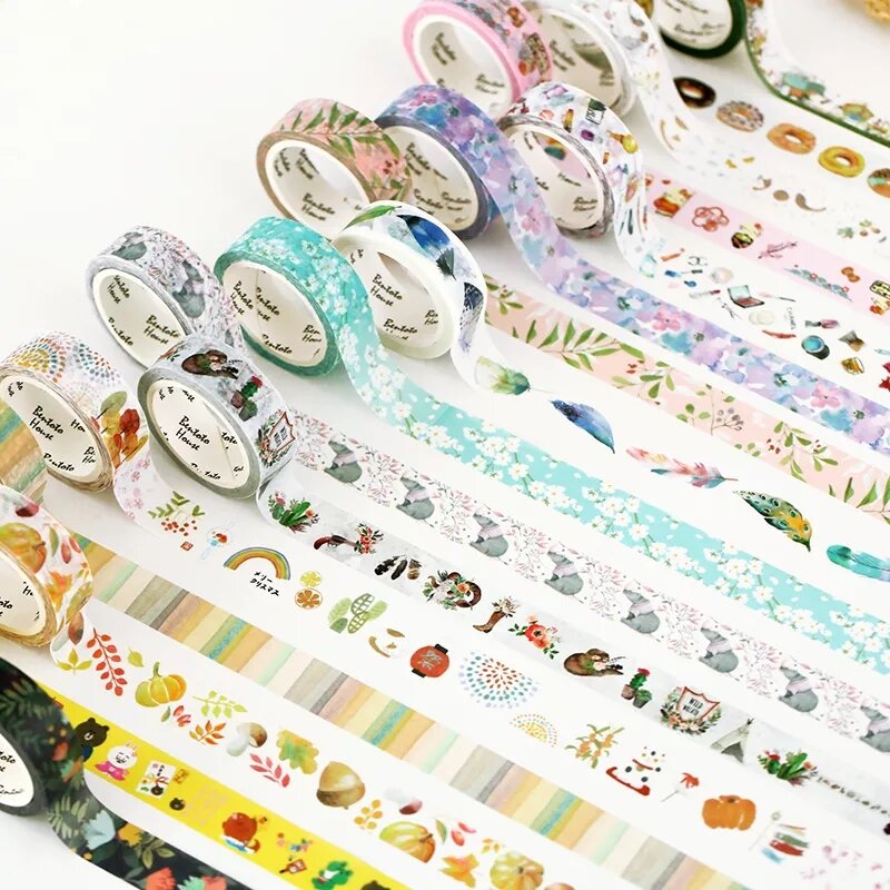Cuộn Băng Keo Dán Hình Washi (cuộn)