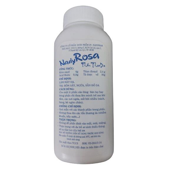 Phấn Nady Rosa Làm Mát Da Ngứa Rôm Sảy chai 80g