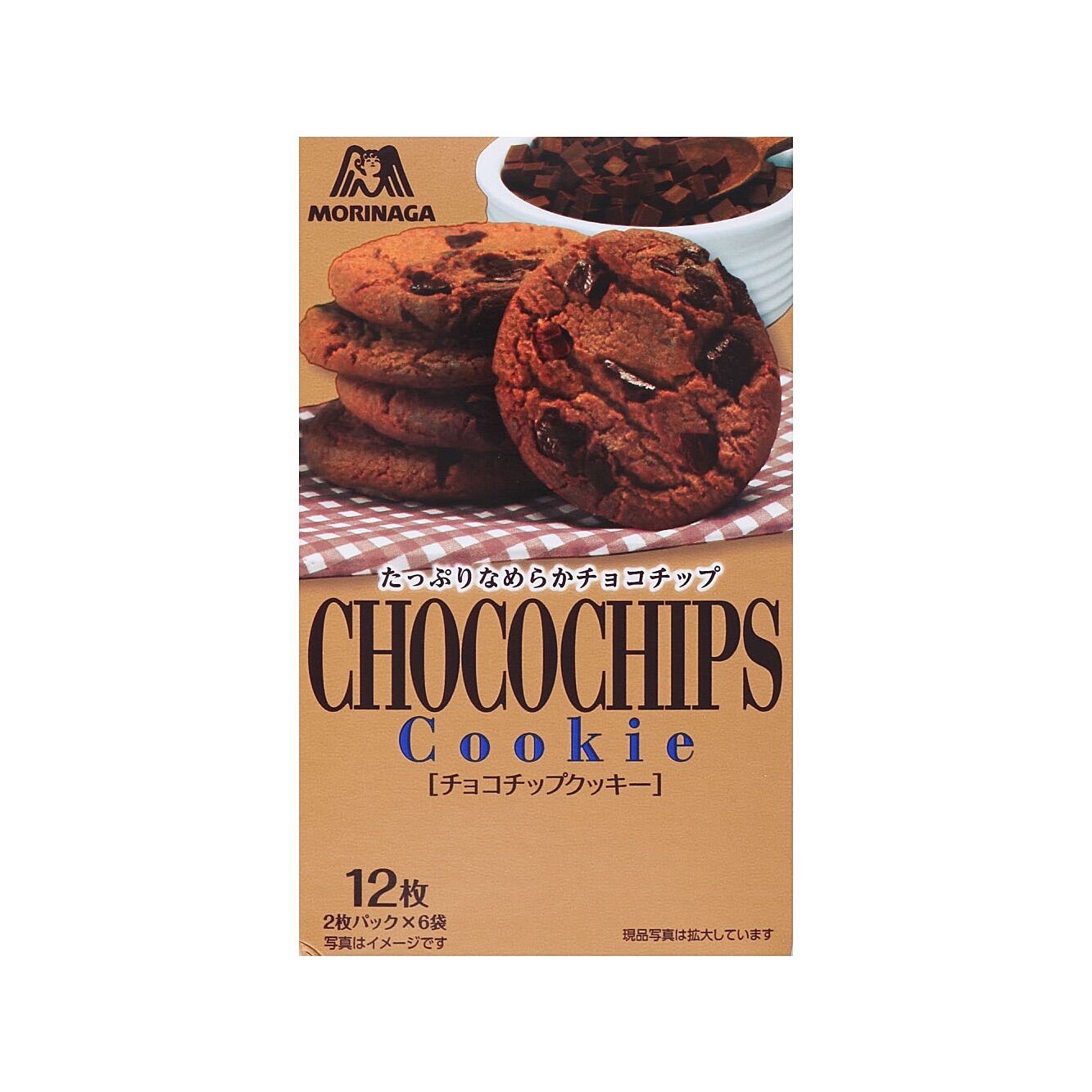 [Ichiban Market] Morinaga Choco Chips Cookie (2 Pieces/Pack × 6 Packs)