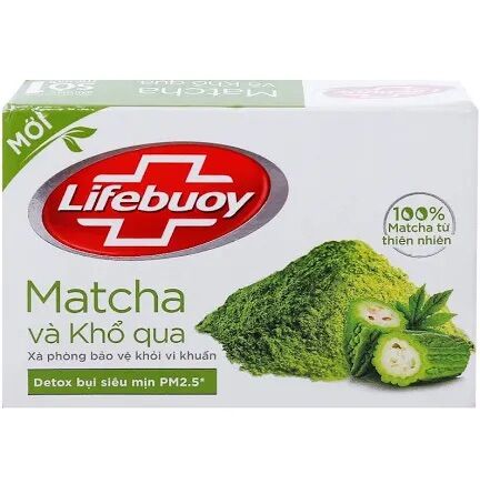 10 cục xà bông bảo vệ khỏi vi khuẩn Lifebuoy matcha và khổ qua 90g