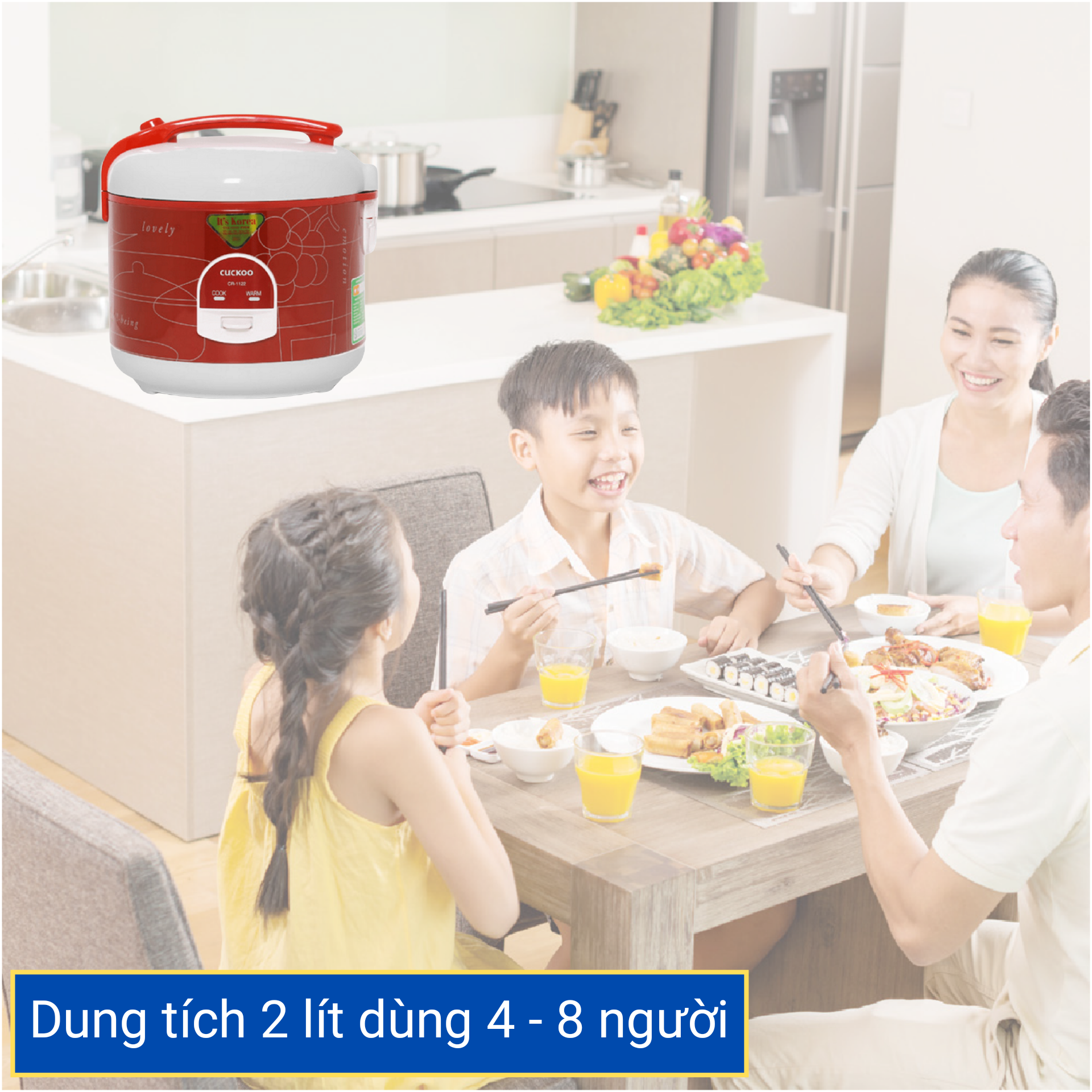 [HCM]Nồi cơm điện Cuckoo CR-1122R 2L (MADE IN KOREA)