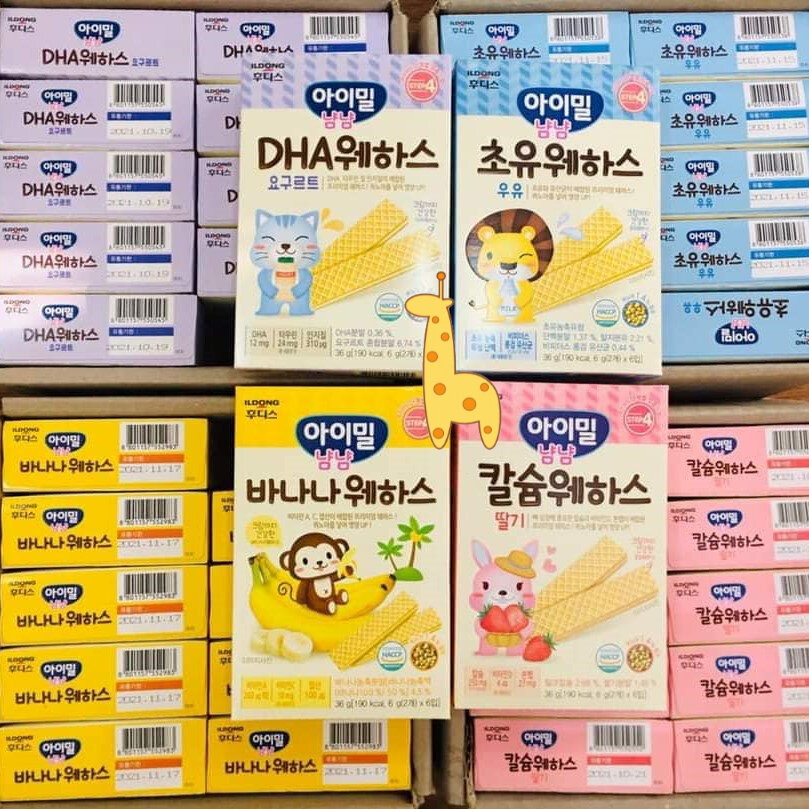 Bánh Xốp Ăn Dặm Ildong Hàn Quốc Cho Bé Từ 9 Tháng Tuổi Bổ Sung DHA Canxi