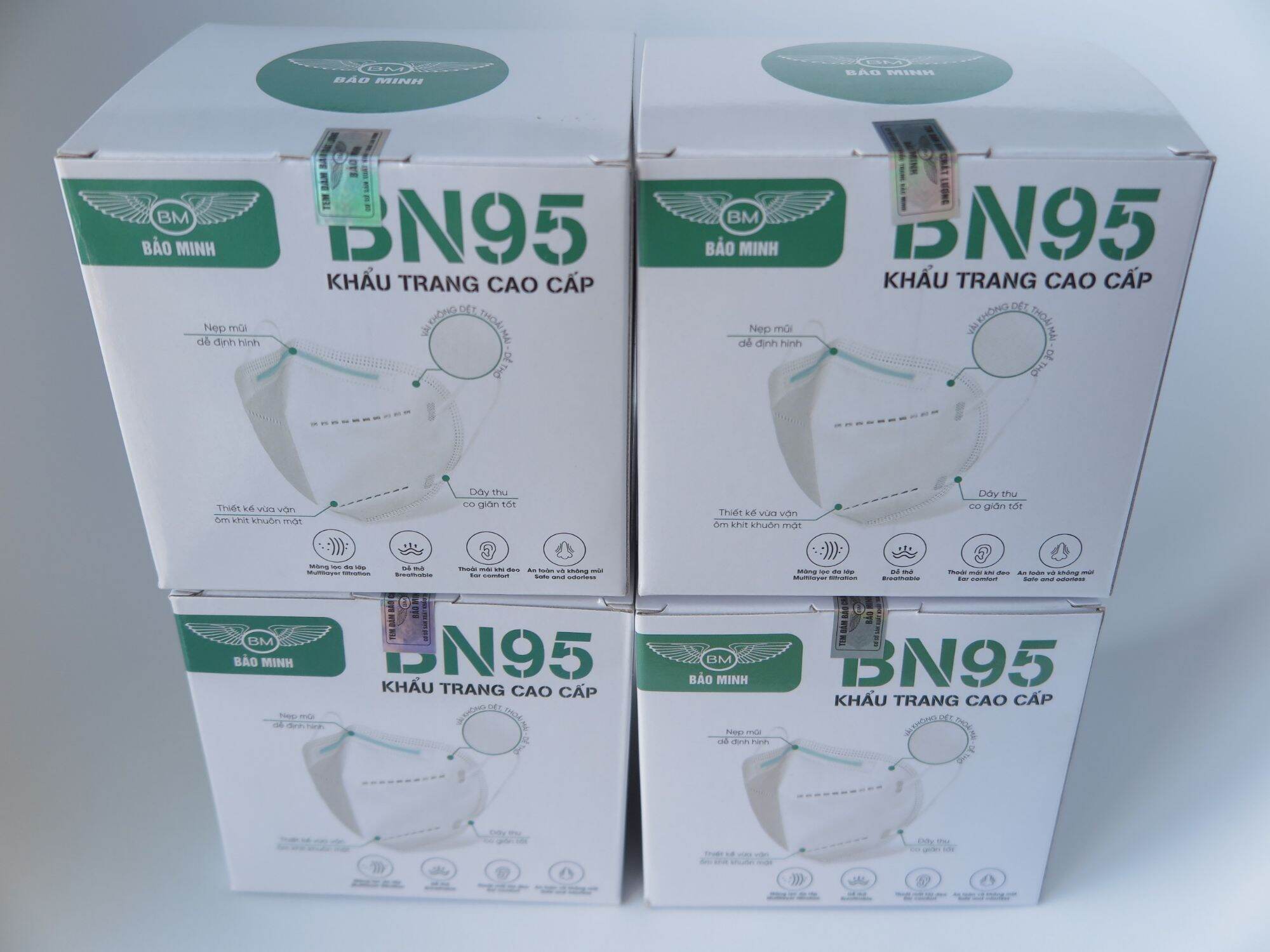 Combo 4 hộp khẩu trang bn95