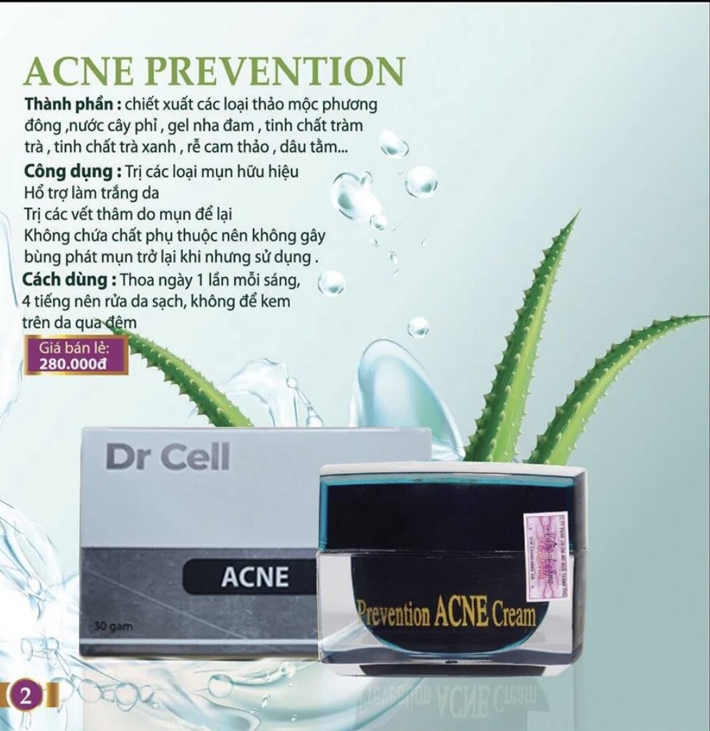 Kem Acne ngăn ngừa mụn