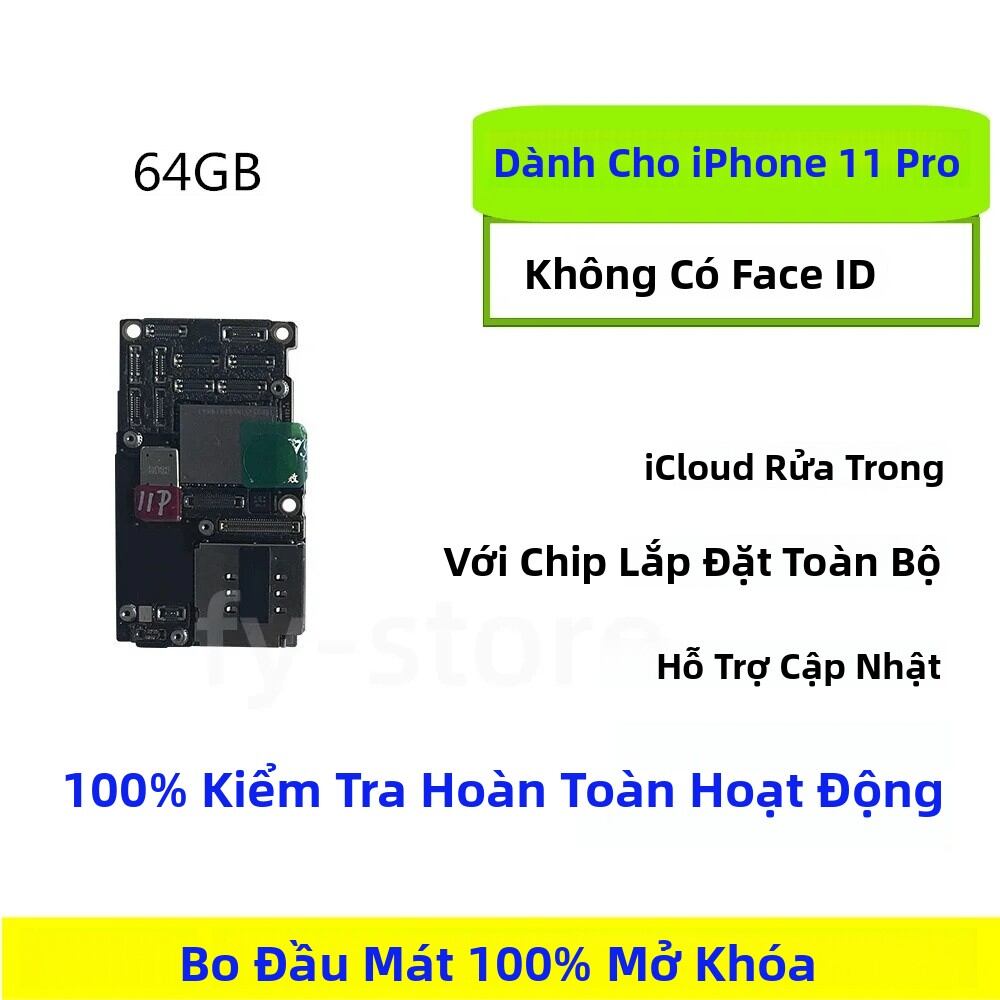 Bo Mạch Chủ iPhone 11 Pro Max Hoạt Động 100% Đã Được Mở Khóa Có/không Hỗ Trợ Face ID Cập Nhật iOS Là
