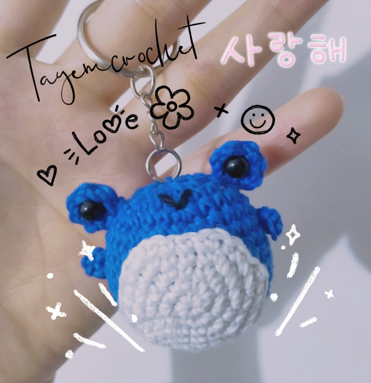 Móc khóa ếch cute | móc khoá len handmade