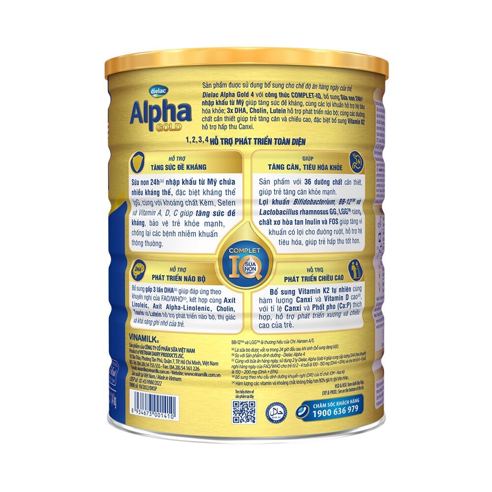Sữa bột dielac alpha gold 4 1500g