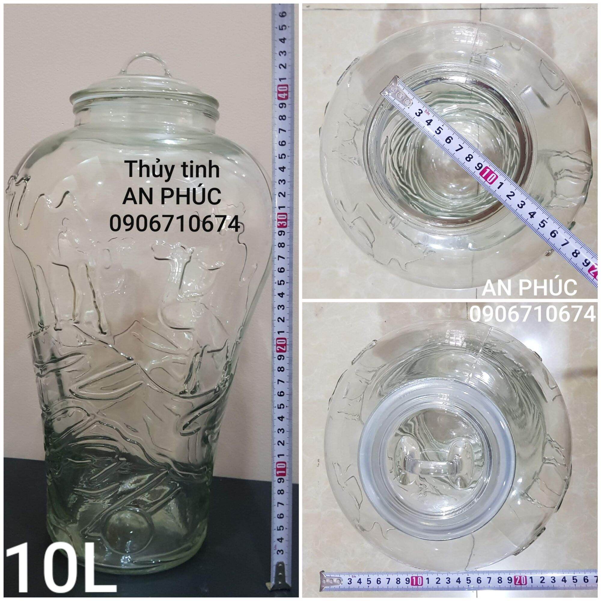 [HCM]Bình ngâm rượu thủy tinh lạc đà eo 8L - 10L giá hấp dẫn