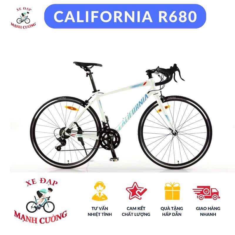XE ĐẠP CALIFORNIA R680 CHÍNH HÃNG TẶNG PHỤ KIỆN GỒM CHẮN BÙN+GIÁ ĐỂ NƯỚC + Bình NƯỚC + BỘ DỤNG CỤ LẮP ĐẶT