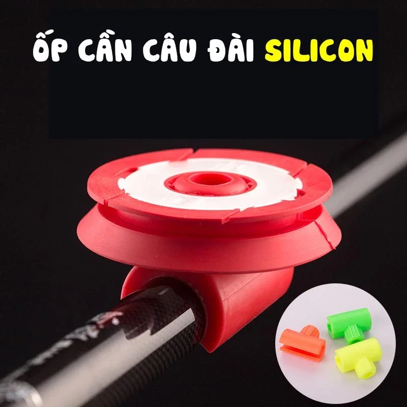 Ốp cần cuốn cước kèm trục cuốn cước , ốp cần câu đài silicon dùng được cho các loại kích thước