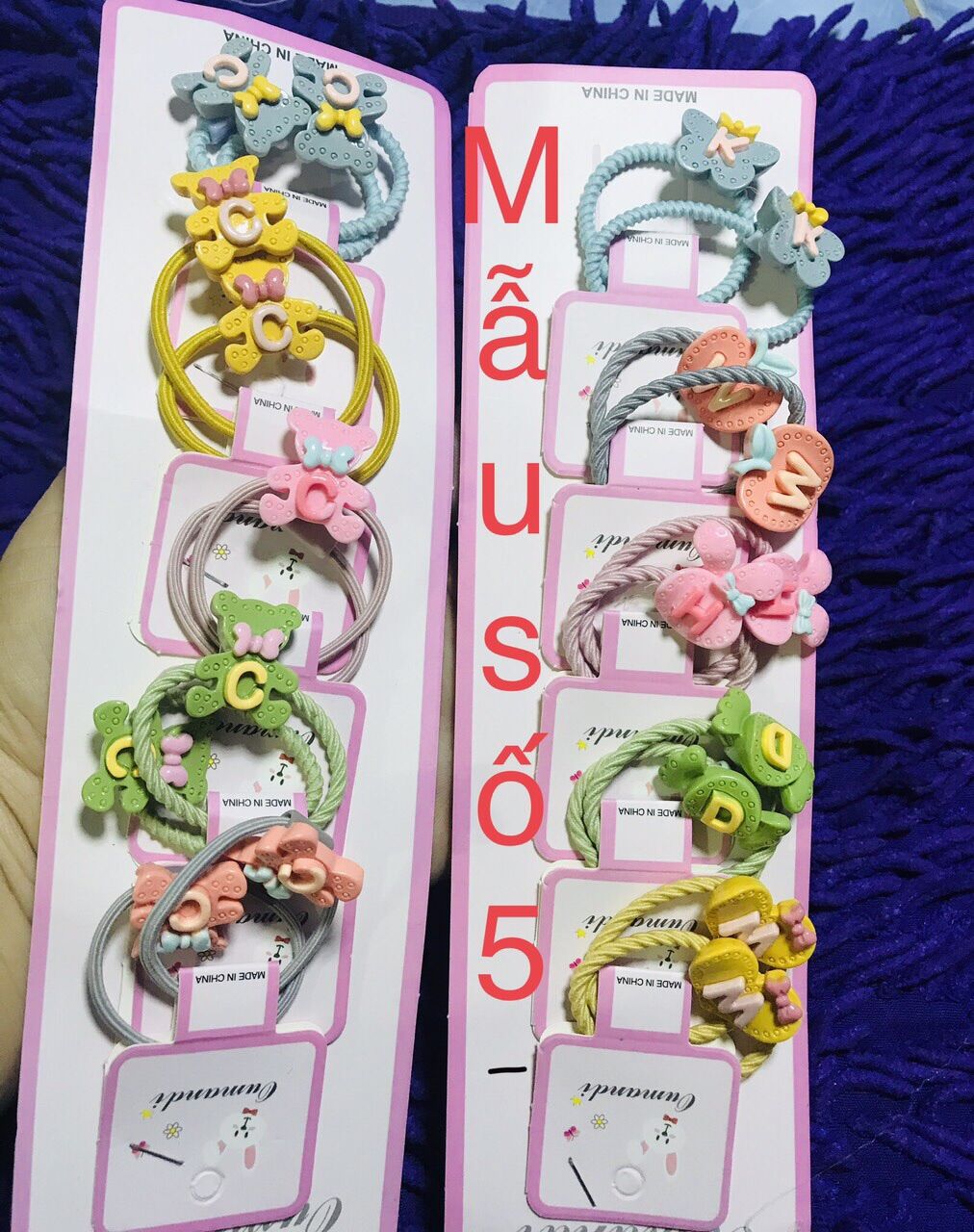 🏵️Vỉ 10 Dây Cột Tóc Nhỏ, Cho Bé (tuỳ chọn mẫu)