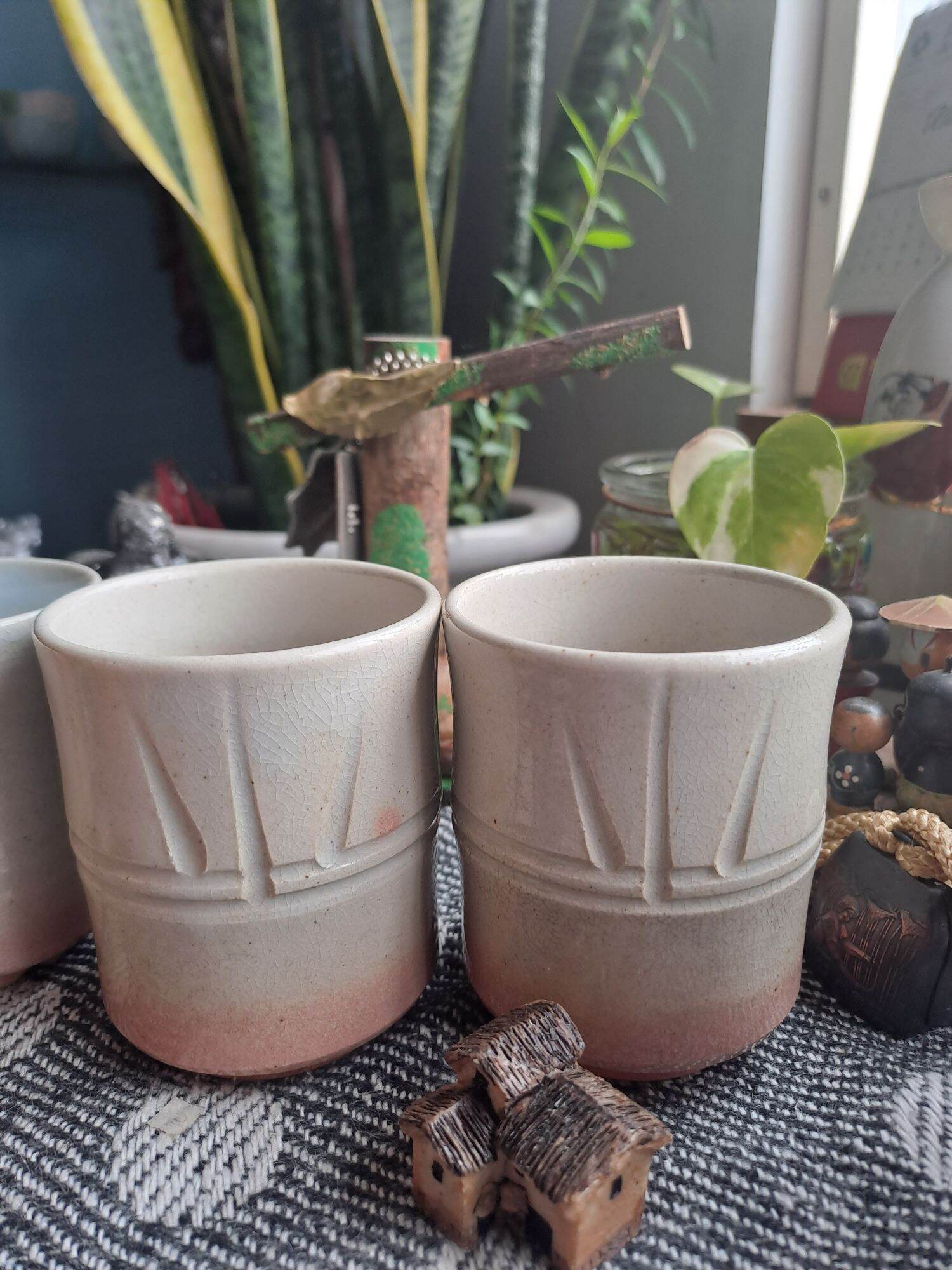 Ly cốc uống trà Hagi, cặp ly phu thê, Gốm sứ Nhật độc lạ 2hand