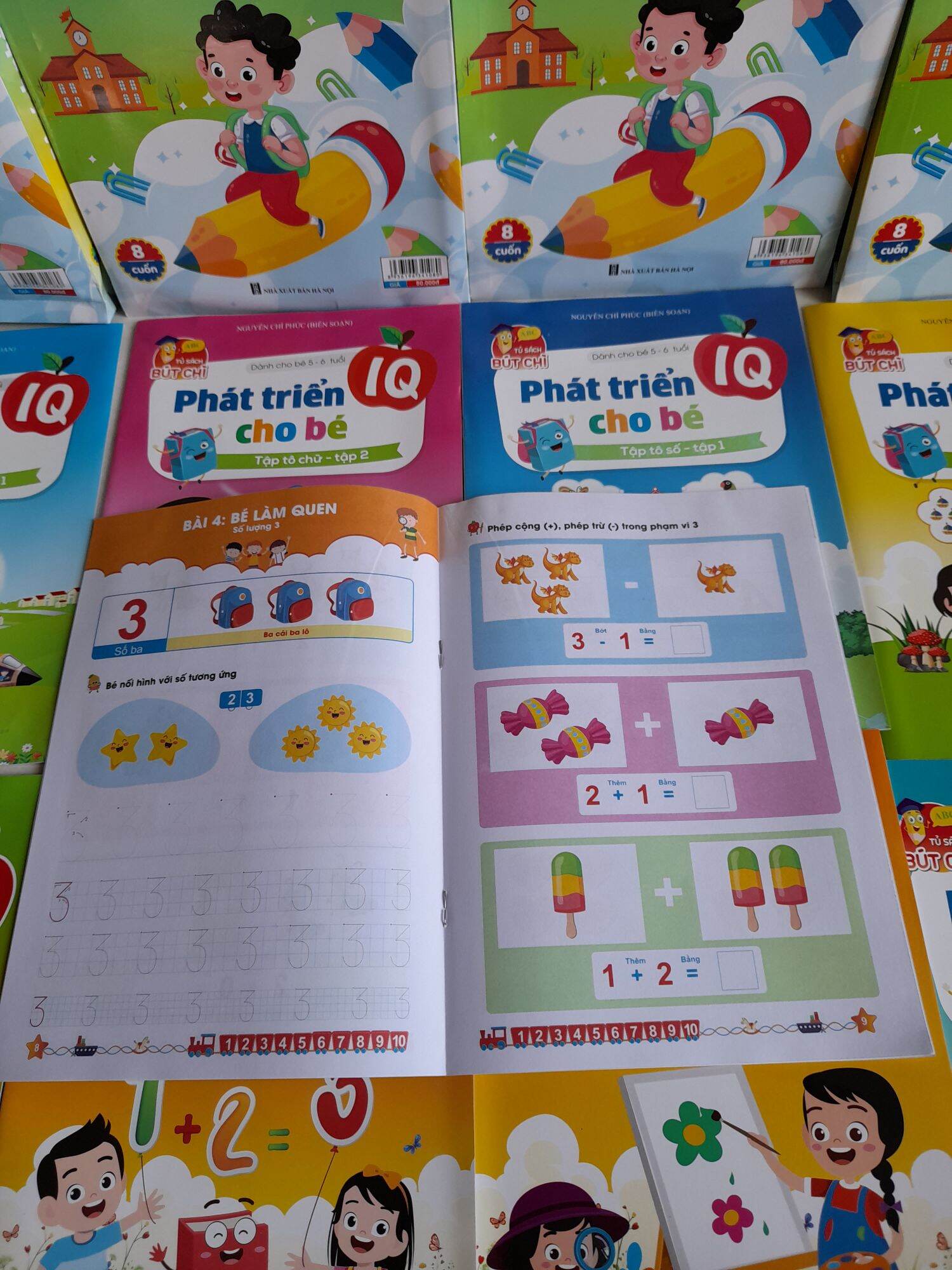[HCM] PHÁT TRIỂN IQ CHO BÉ 5-6 tuổi ( túi 8 cuốn)