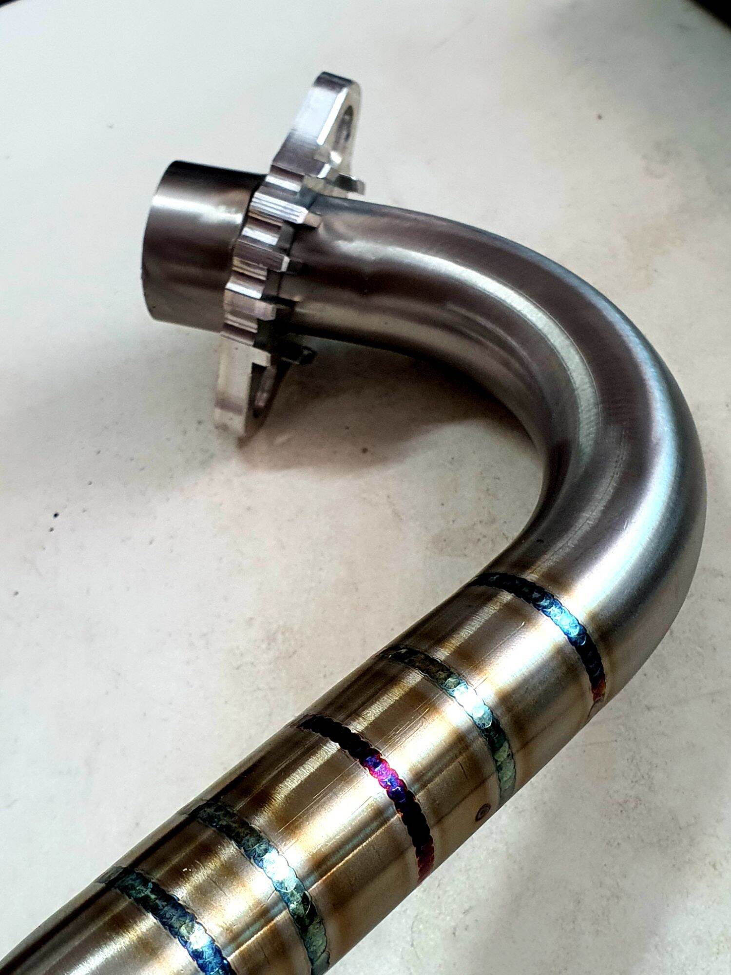 Cổ pô thòng inox304 gắn pô zin cho wawe & dream 110