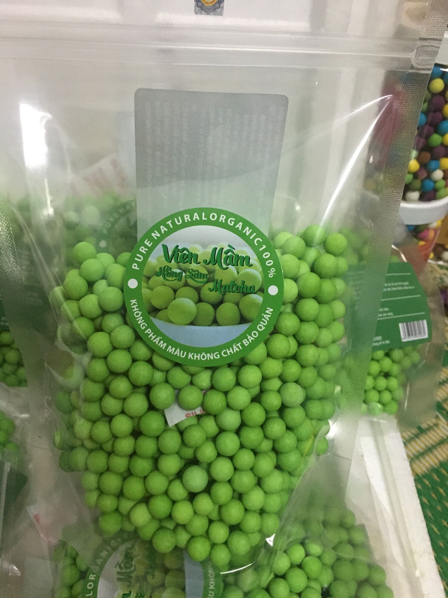 viên mầm matcha ( đóng túi zíp 500g )