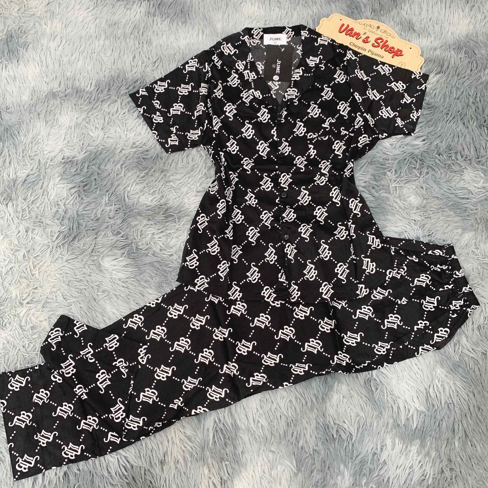 Bộ pijama tay ngắn quần dài size nhỏ 40-50-55kg cao 158m đổ lại