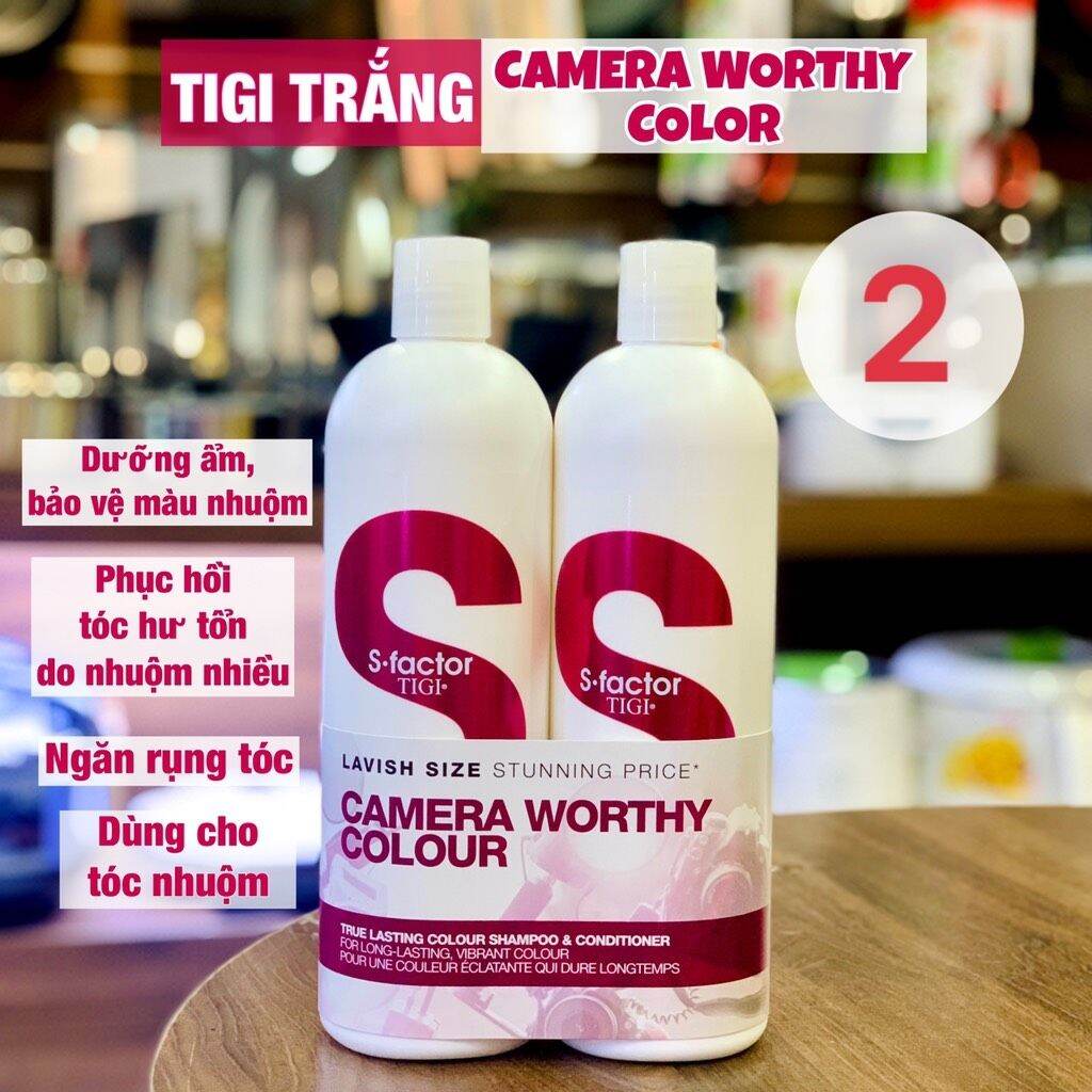 Pair shampoo conditioner TIGI White s-factor premium hair restoration damaged