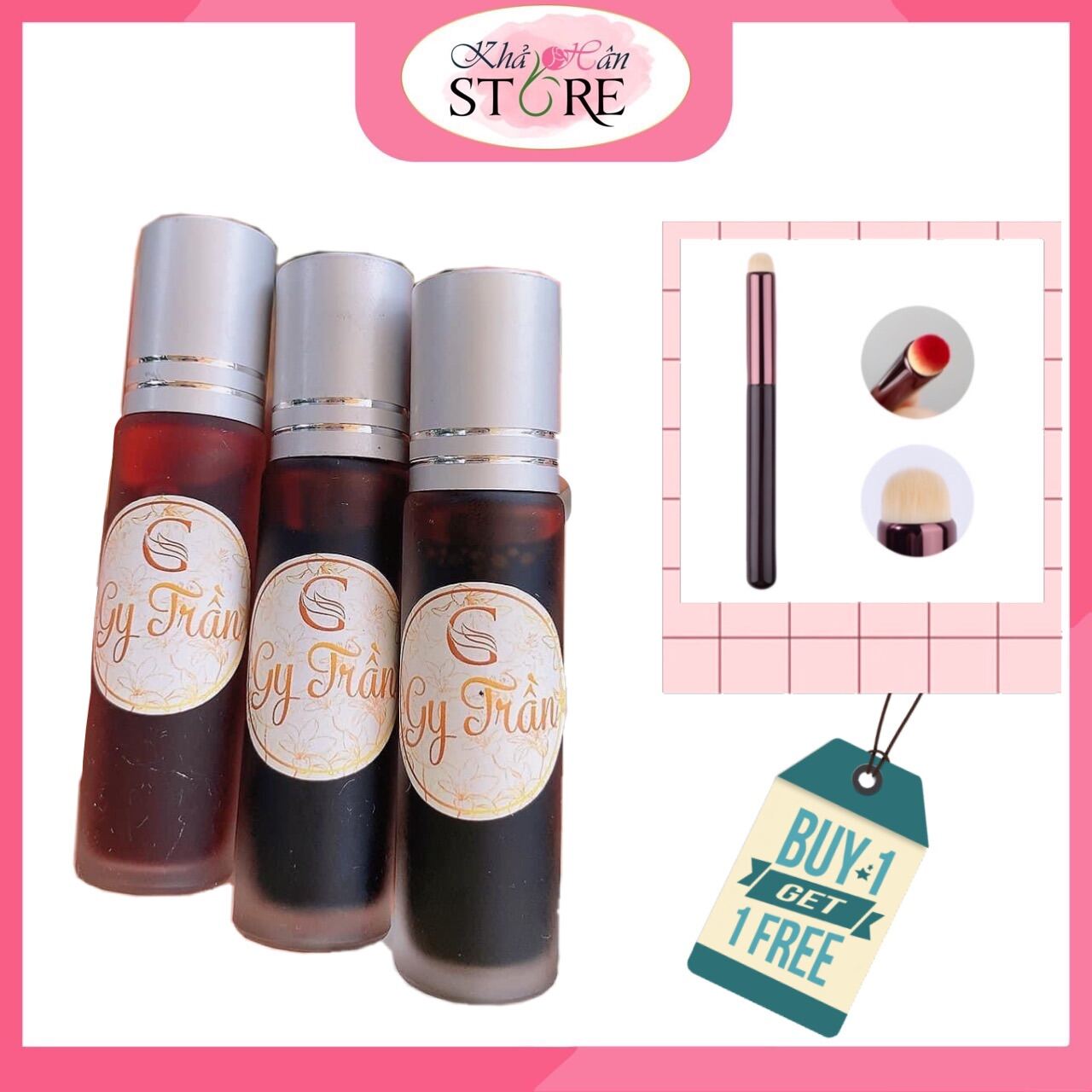 [Chính Hãng] Son Tint Bi Lăn GY TRAN COSMETIC Tặng Kèm Cọ Tán Son