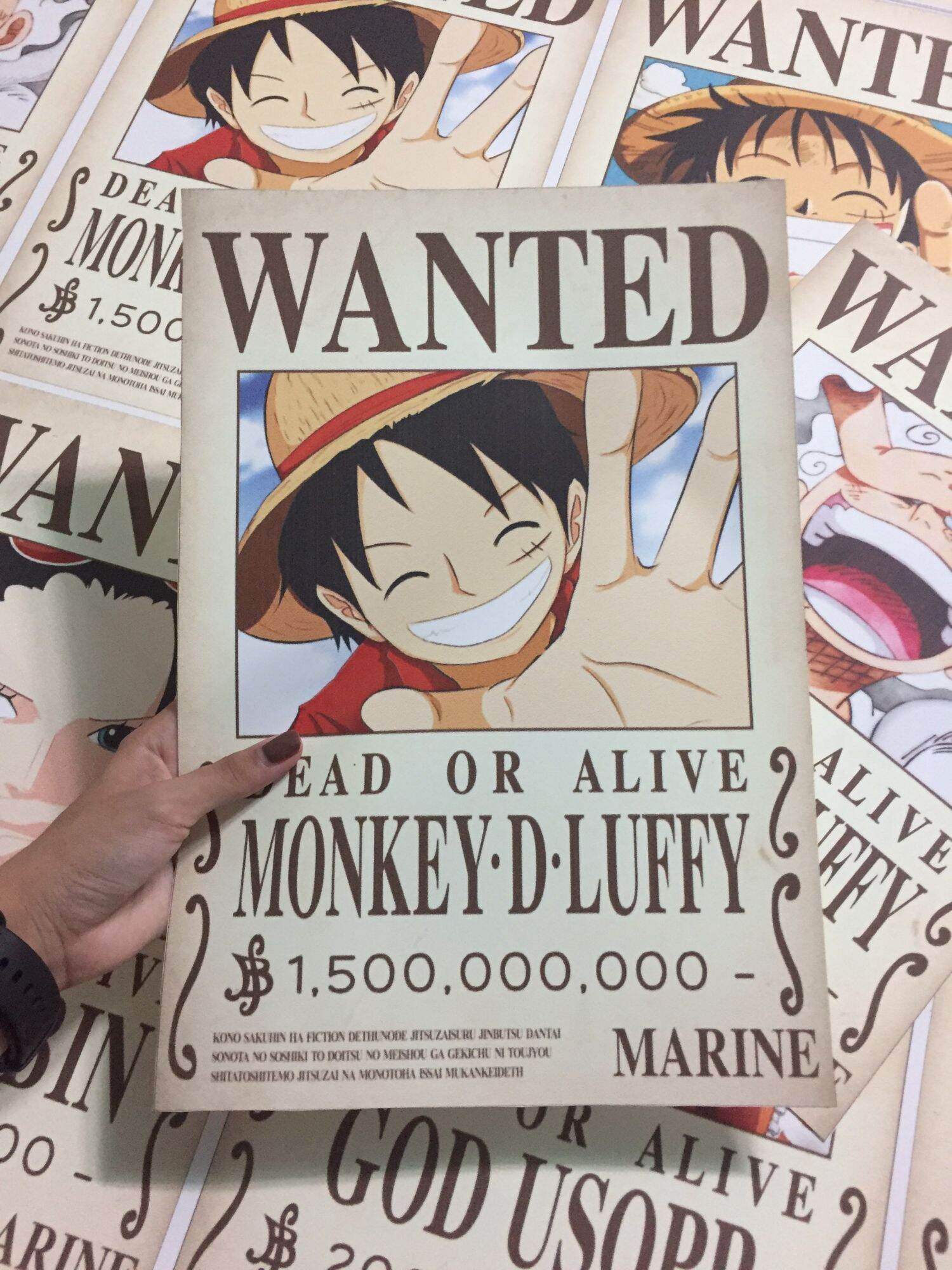12 poster truy nã One Piece khổ A3