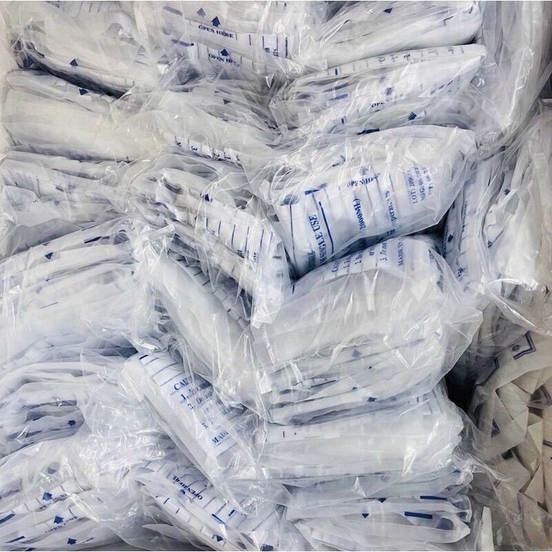 Túi đựng nước tiểu van ngang - Bịch 10 chiếc