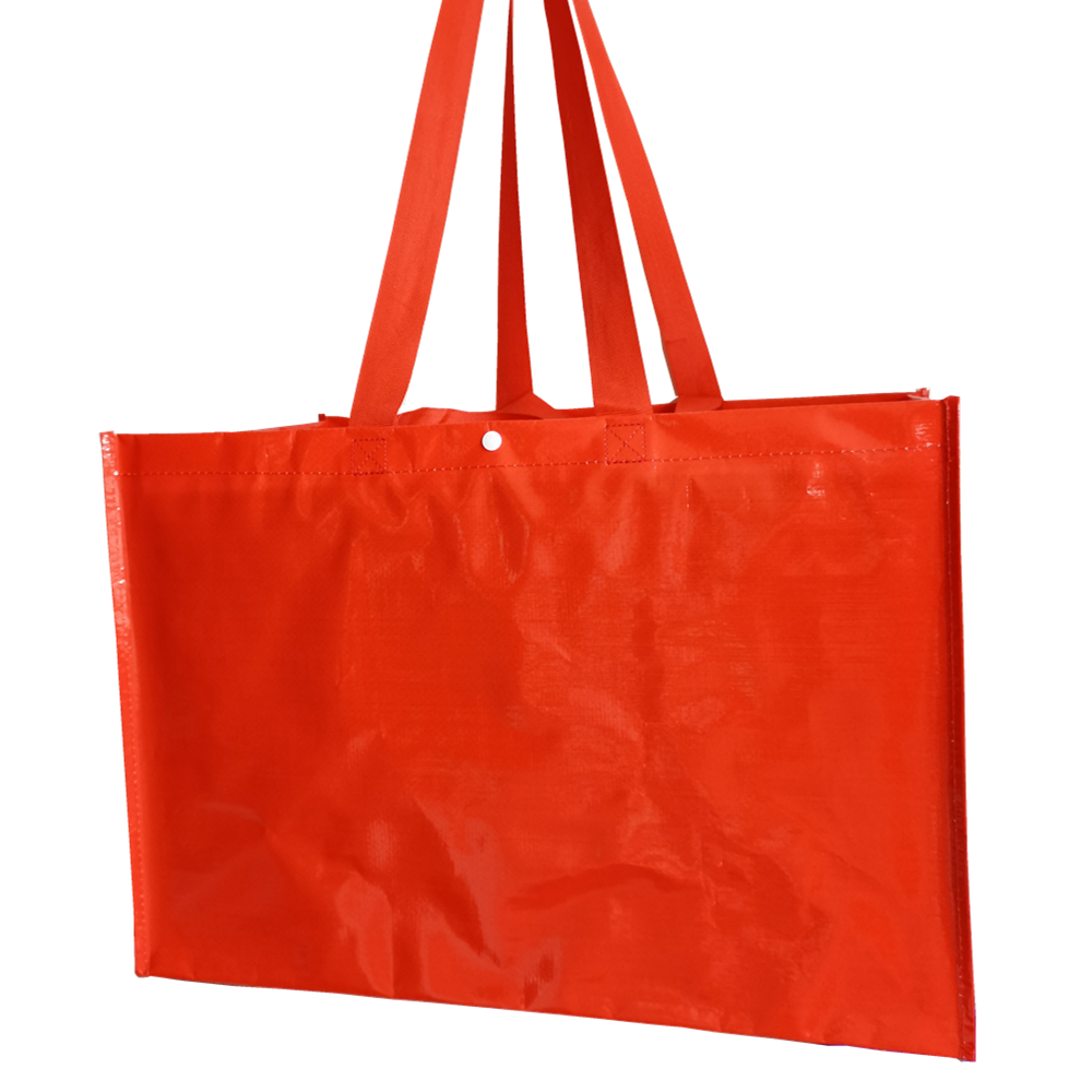 Túi Mua Sắm Vải Dệt Siêu Dày Cỡ Lớn Ba Màu Đỏ, Túi Đi Chợ