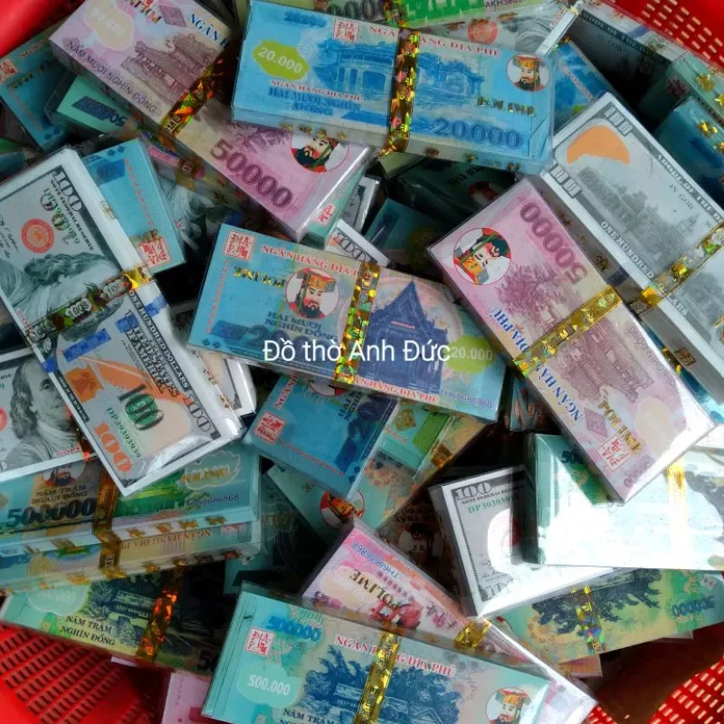 Tiền polime âm phủ tiền vàng mã thờ cúng loại đẹp