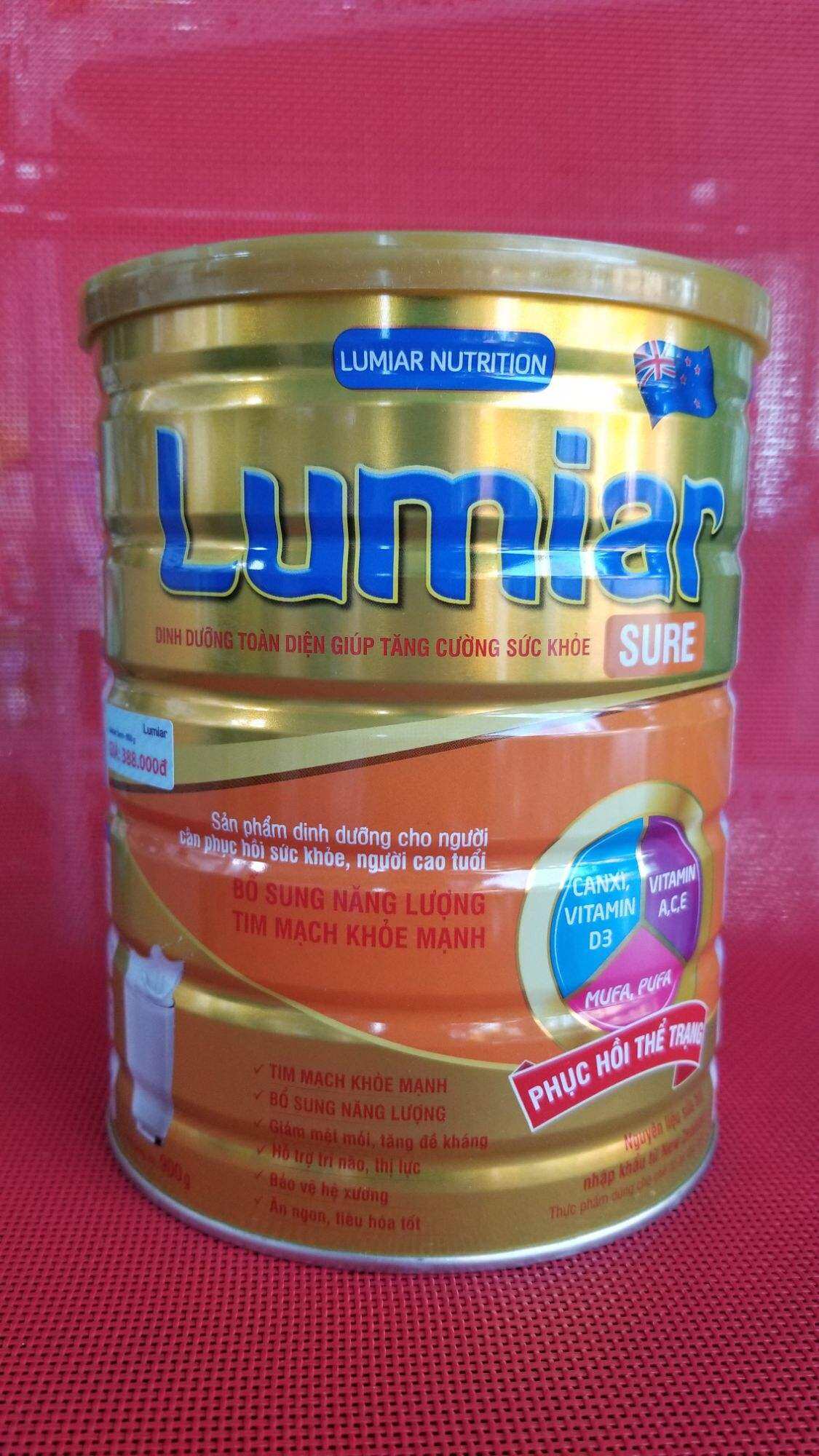 Sữa Lumiar Sure bổ sung năng lượng- tim mạch khỏe lon 900g dành cho người cần hồi phục thể trạng