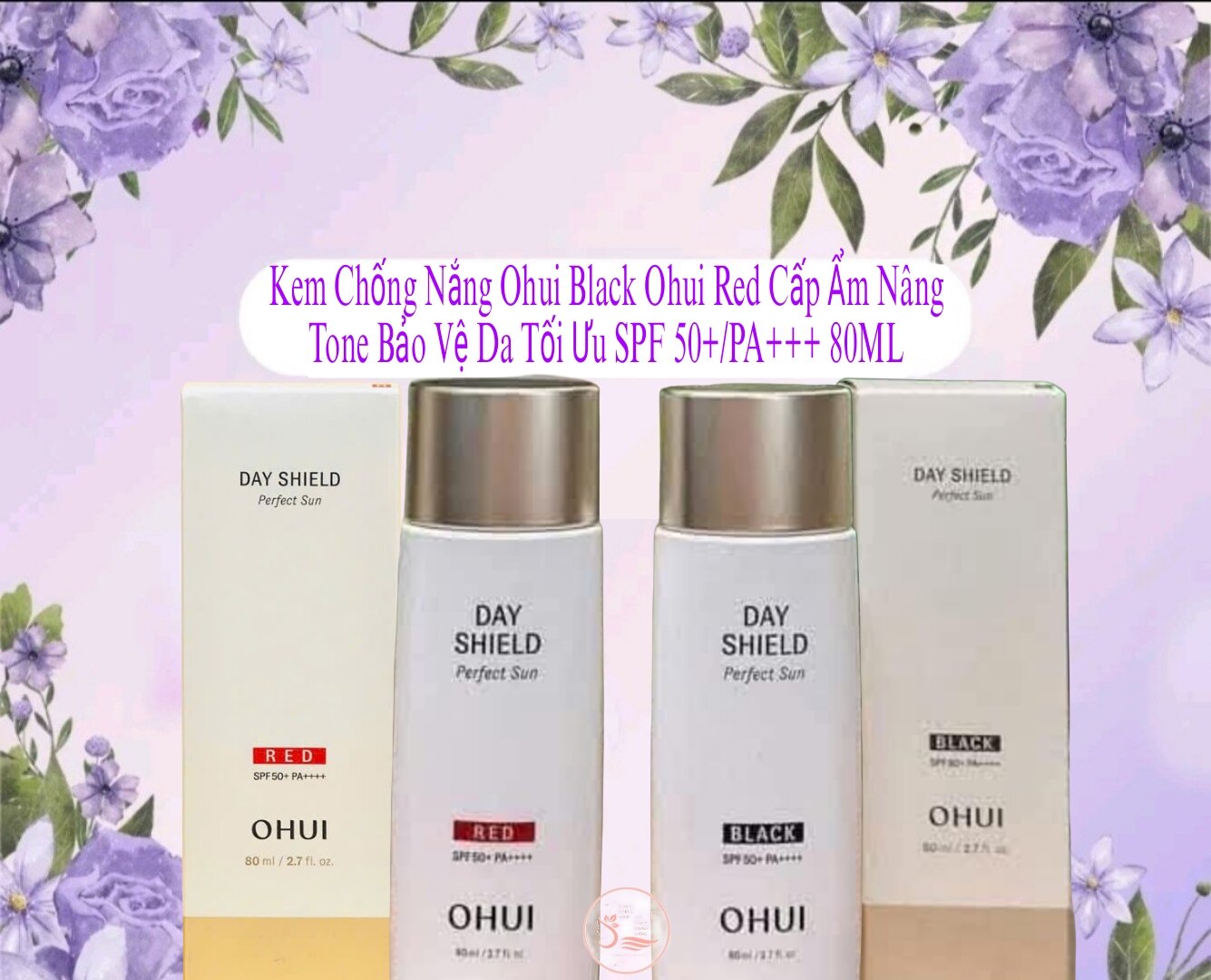 Kem chống nắng Ohui Red giành cho da nhạy cảm spf50+/Pa++++ 80ml tặng kèm 60 gói×1ml