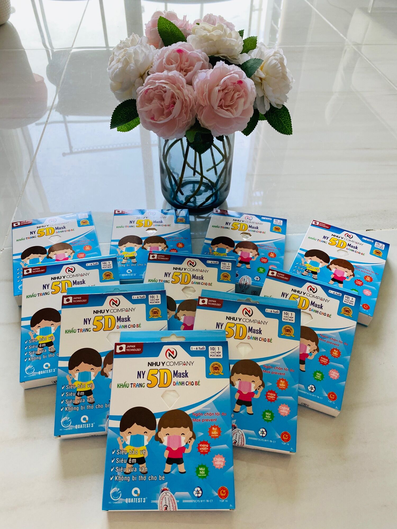 ❤️❤️❤️ combo 5 hộp khẩu trang trẻ em cho bé 1-5 tuổi